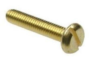 M4 x 10 Brass Slotted Pan Head Machine Screws (Sold Individually)