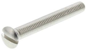 M3.5 x 60 Brass Raised Nickel Machine Screws (Sold Individually)