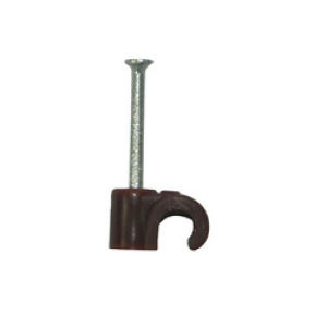 Brown Round Cable Clips 4.5mm (Box Of 100)