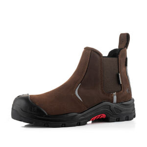 Buckbootz Safety Dealer Boot - Dark Brown - Nubuck Leather - Size 8