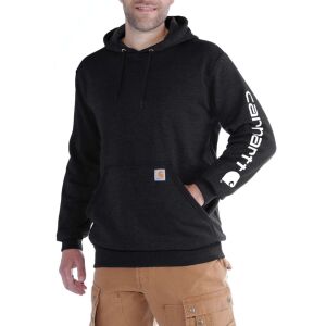 Carhartt Logo Hooded Sweatshirt - Black - X-Large