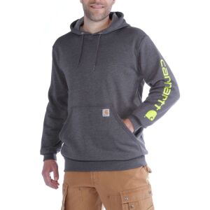 Carhartt Logo Hooded Sweatshirt - Carbon Heather - X-Small