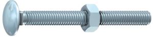 Carriage Bolts and Nuts BZP M6 x 55 (Sold Individually)