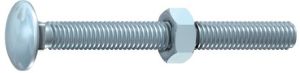 Carriage Bolts and Nuts BZP M8 x 40 (Sold Individually)