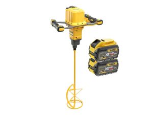 DeWalt DCD240X2 54V/18V FlexVolt XR Paddle Mixer Kit - 2 x 9.0Ah Batteries