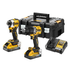 DeWalt DCK2050H2T-GB 18V XR G3 Compact Brushless Twin Kit - 2 x 5.0Ah Batteries