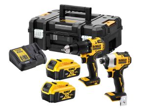 DeWalt DCK2062M2T 18V XR Li-ion Brushless Drill Driver/Impact Driver Twin Kit - 2 x 4.0Ah Batteries