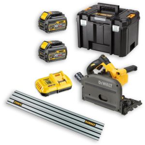 DeWalt DCS520T2 54V/18V XR Flexvolt Plunge Saw - 2 x 54V Batteries & Rail