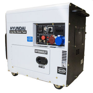 Hyundai - DHY8000SELR-T - Silenced Single/Three Phase Long Run Standby Diesel Generator 6.0kW - 230V/400V