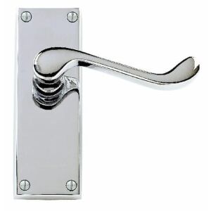 Dale Hardware DP058223 Victorian Scroll Lever Handle Latch - Polished Chrome