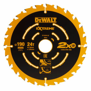 DeWalt DT10640-QZ Extreme Framing Circular Saw Blade 165mm x 20mm Bore x 40T