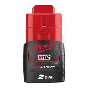Milwaukee M12B2 M12 2.0Ah Red Lithium Battery