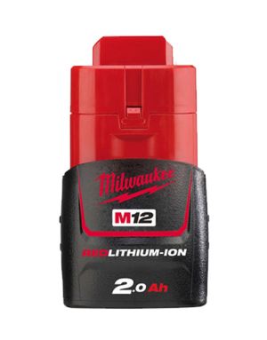 Milwaukee M12B2 M12 2.0Ah Red Lithium Battery
