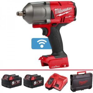 Milwaukee M18ONEFHIWF12-502X One Key Fuel High-Torque 1/2" Impact Wrench with Friction Ring
