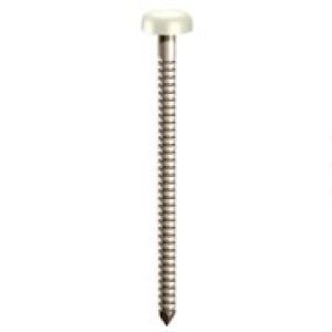 65mm White Plastic Headed Pins Box Of 100