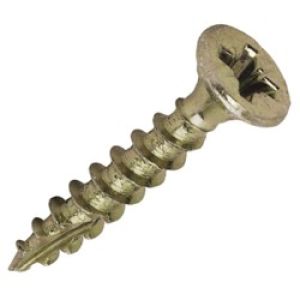 3.5 x 50  Reisser R2 Woodscrews Yellow CSK (Box Of 200)