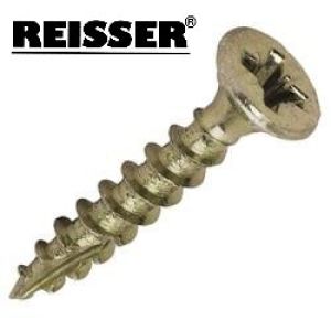 5.0 x 90   Reisser R2 Woodscrews Part Thread Yellow CSK (Box Of 200)