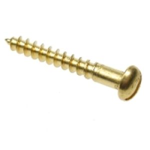 8  x 1        Brass Round Head Woodscrews (Box Of 200)