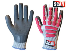 Scan Anti-Impact Latex Cut 5 Gloves - Size 9 (L)