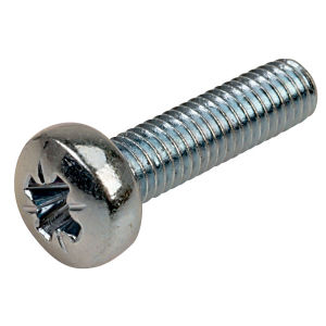 M5 x 12   Steel BZP Pan Pozi Machine Screws (Sold Individually)